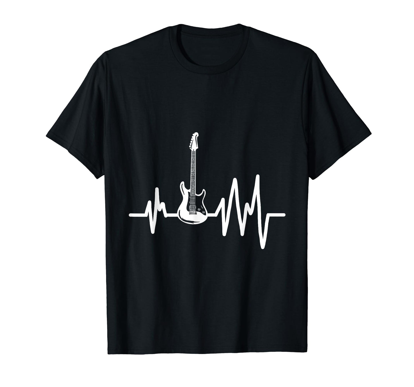 Electric Guitar Heartbeat Rock T-Shirt - Aesthetic Graphic for Adults - T-Shirt, Sweatshirt, Hoodie