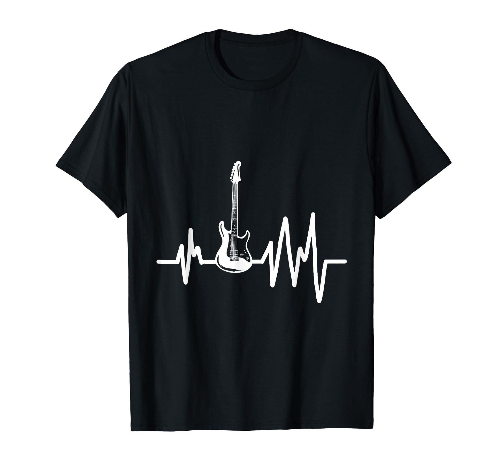 Electric Guitar Heartbeat Rock T-Shirt - Aesthetic Graphic for Adults - T-Shirt, Sweatshirt, Hoodie