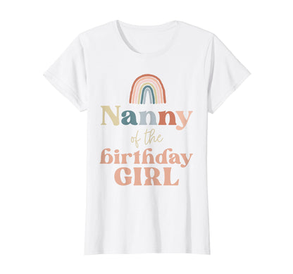 Nanny Birthday Boho Rainbow Party T-Shirt - Fun Novelty Design Men Women - T-Shirt, Sweatshirt, Hoodie