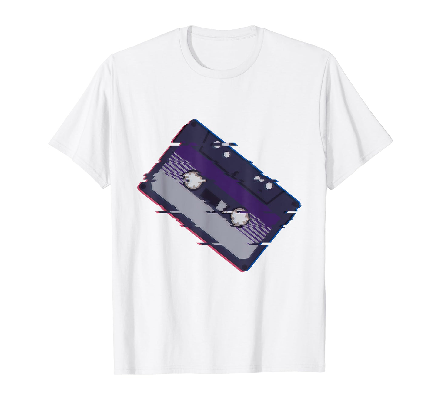 80S Cassette Glitch Art Vaporwave T-Shirt - Casual Everyday Wear Unisex - T-Shirt, Sweatshirt, Hoodie