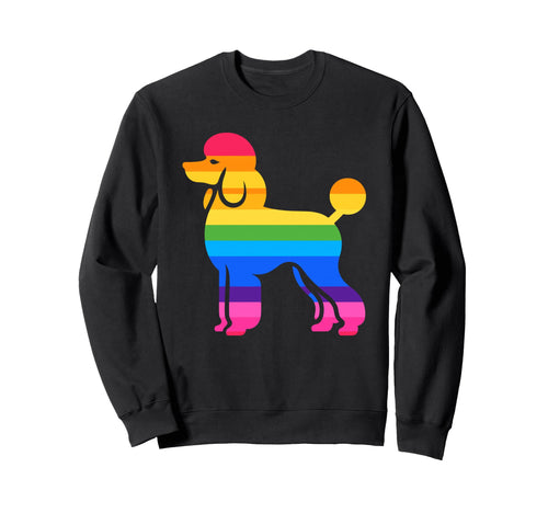 Poodle Rainbow Lgbt Lesbian Gay Sweatshirt - Aesthetic Graphic Unisex - T-Shirt, Sweatshirt, Hoodie