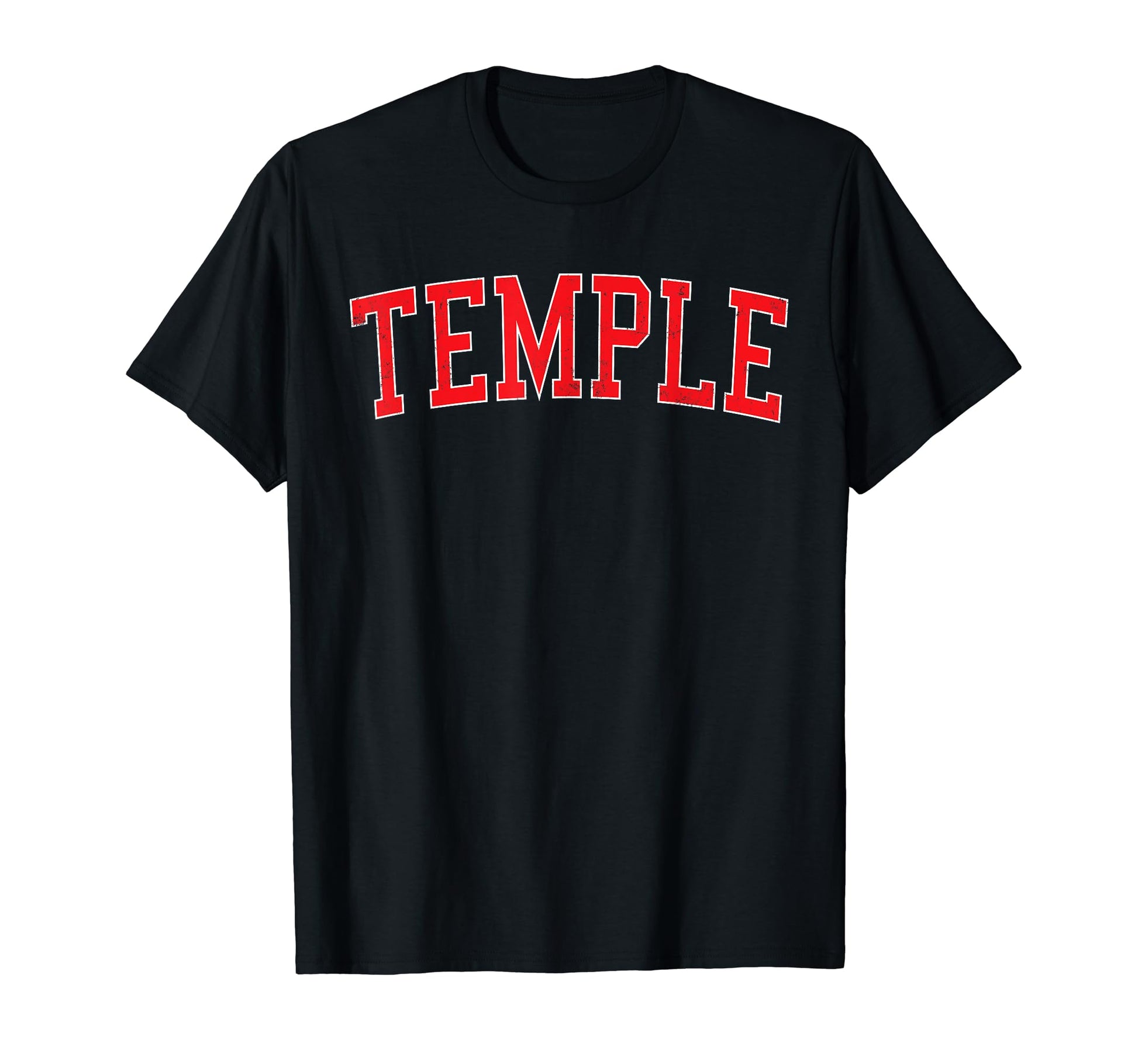 Temple Tx Varsity Red Text T-Shirt - Custom Art Print for Adults - T-Shirt, Sweatshirt, Hoodie