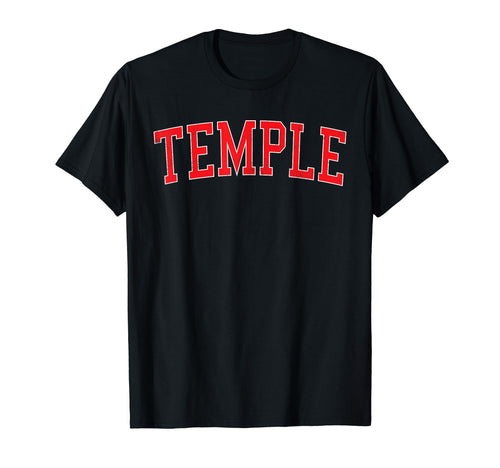 Temple Tx Varsity Red Text T-Shirt - Custom Art Print for Adults - T-Shirt, Sweatshirt, Hoodie