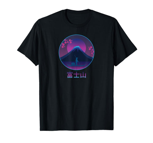 Vaporwave Fuji Yama Aesthetic Kawaii T-Shirt - Novelty Apparel Men Women - T-Shirt, Sweatshirt, Hoodie