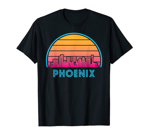 Phoenix Arizona Skyline City Sunset T-Shirt - Fun Novelty Design Men Women - T-Shirt, Sweatshirt, Hoodie