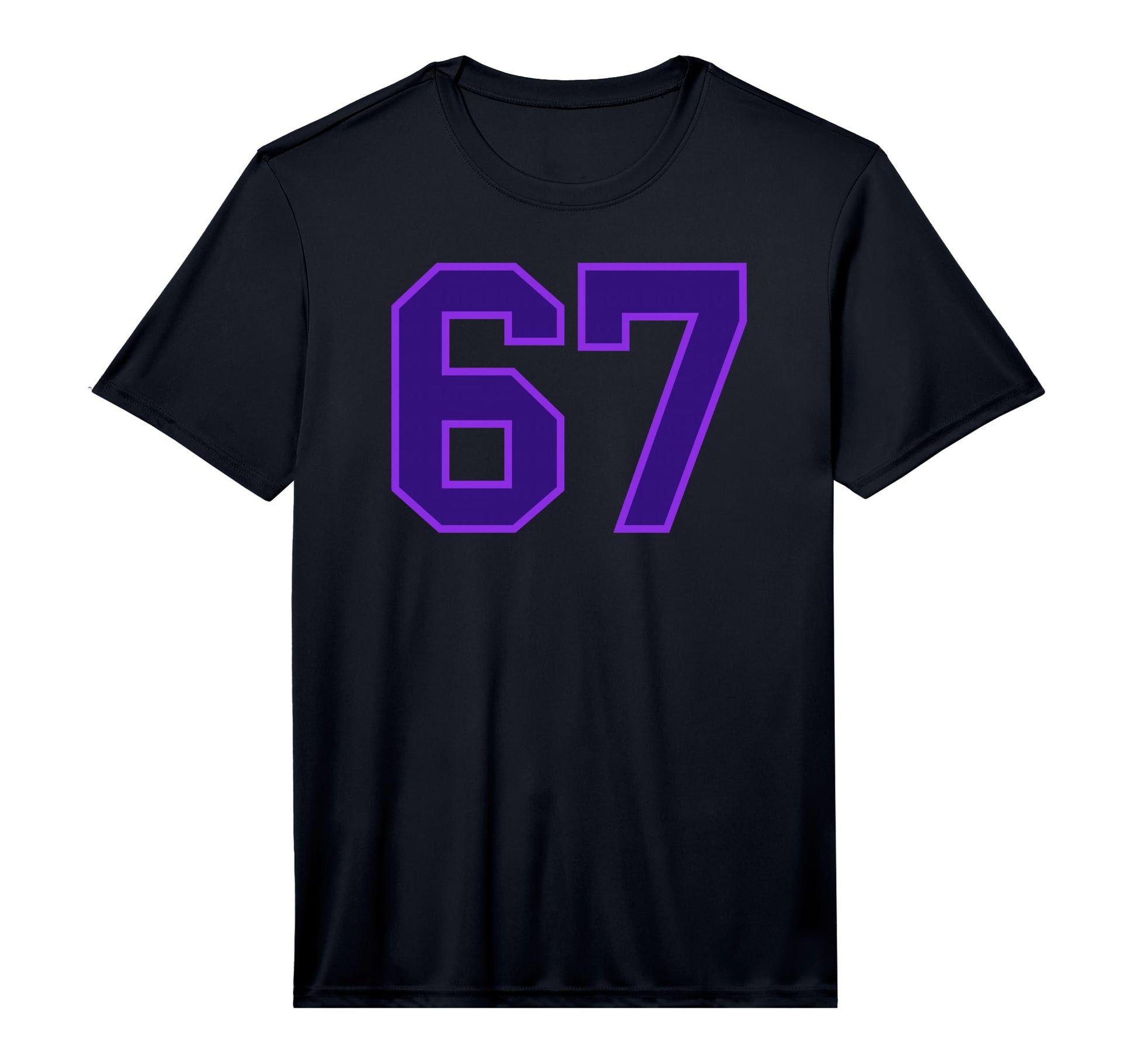 Purple Sports Team Number 67 T-Shirt - Streetwear Style for Adults - T-Shirt, Sweatshirt, Hoodie