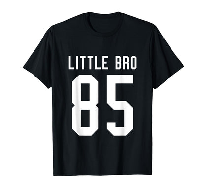 Number 85 Little Bro Biggest Fan Football T-Shirt - Trendy Graphic Unisex - T-Shirt, Sweatshirt, Hoodie