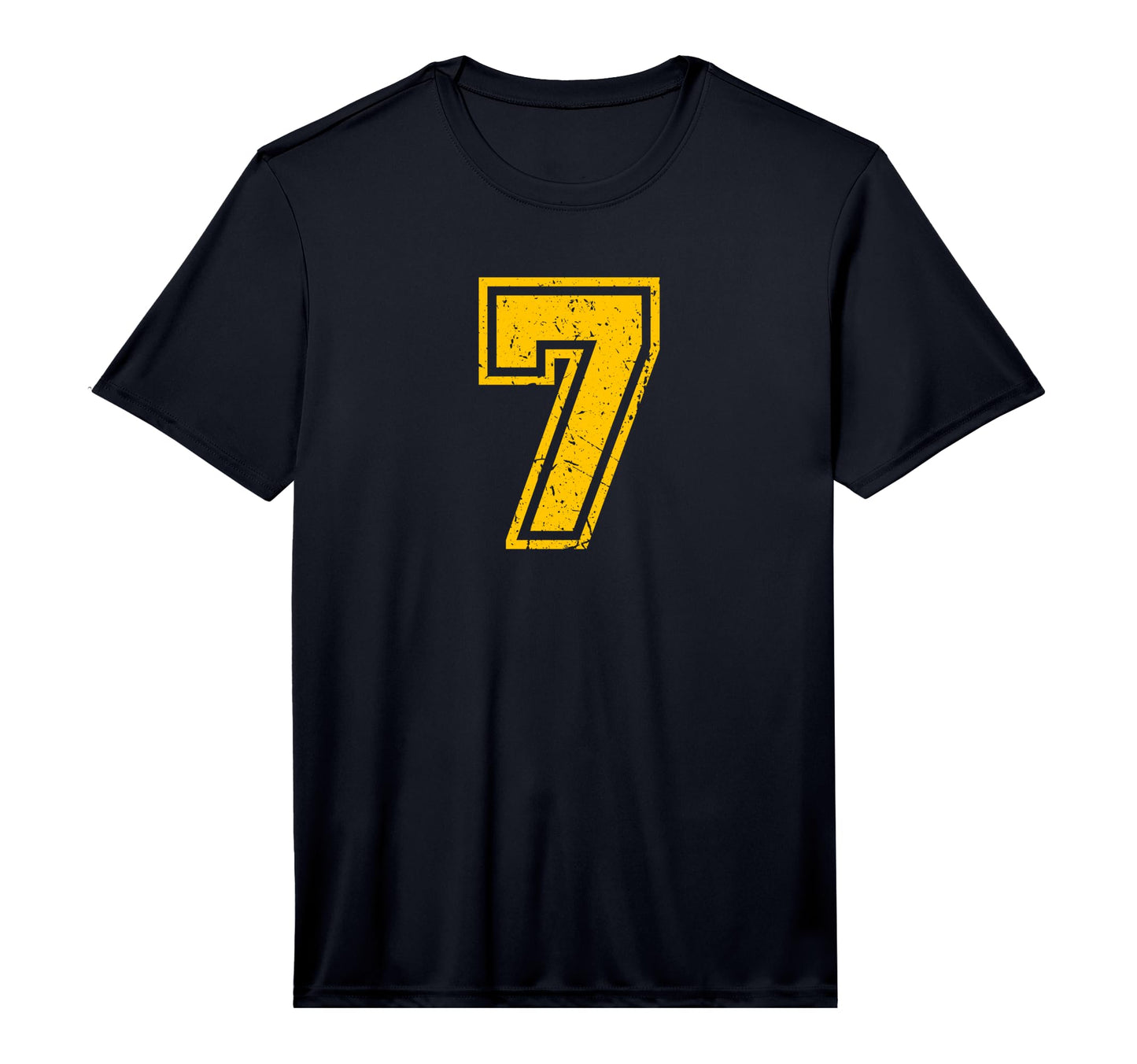 Yellow Sports Team Number 7 T-Shirt - Minimalist Print Men Women - T-Shirt, Sweatshirt, Hoodie
