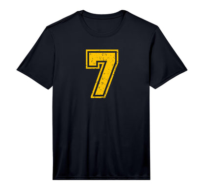 Yellow Sports Team Number 7 T-Shirt - Minimalist Print Men Women - T-Shirt, Sweatshirt, Hoodie