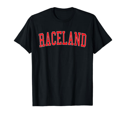 Raceland La Distressed Red Varsity T-Shirt - Graphic Print for Adults - T-Shirt, Sweatshirt, Hoodie