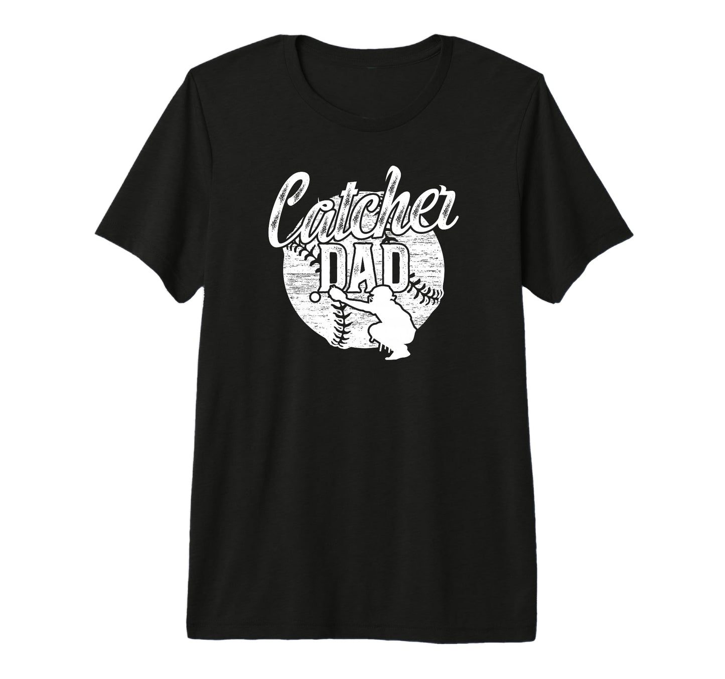 Mens Baseball Catcher Dad Proud T-Shirt - Custom Art Print for Adults - T-Shirt, Sweatshirt, Hoodie