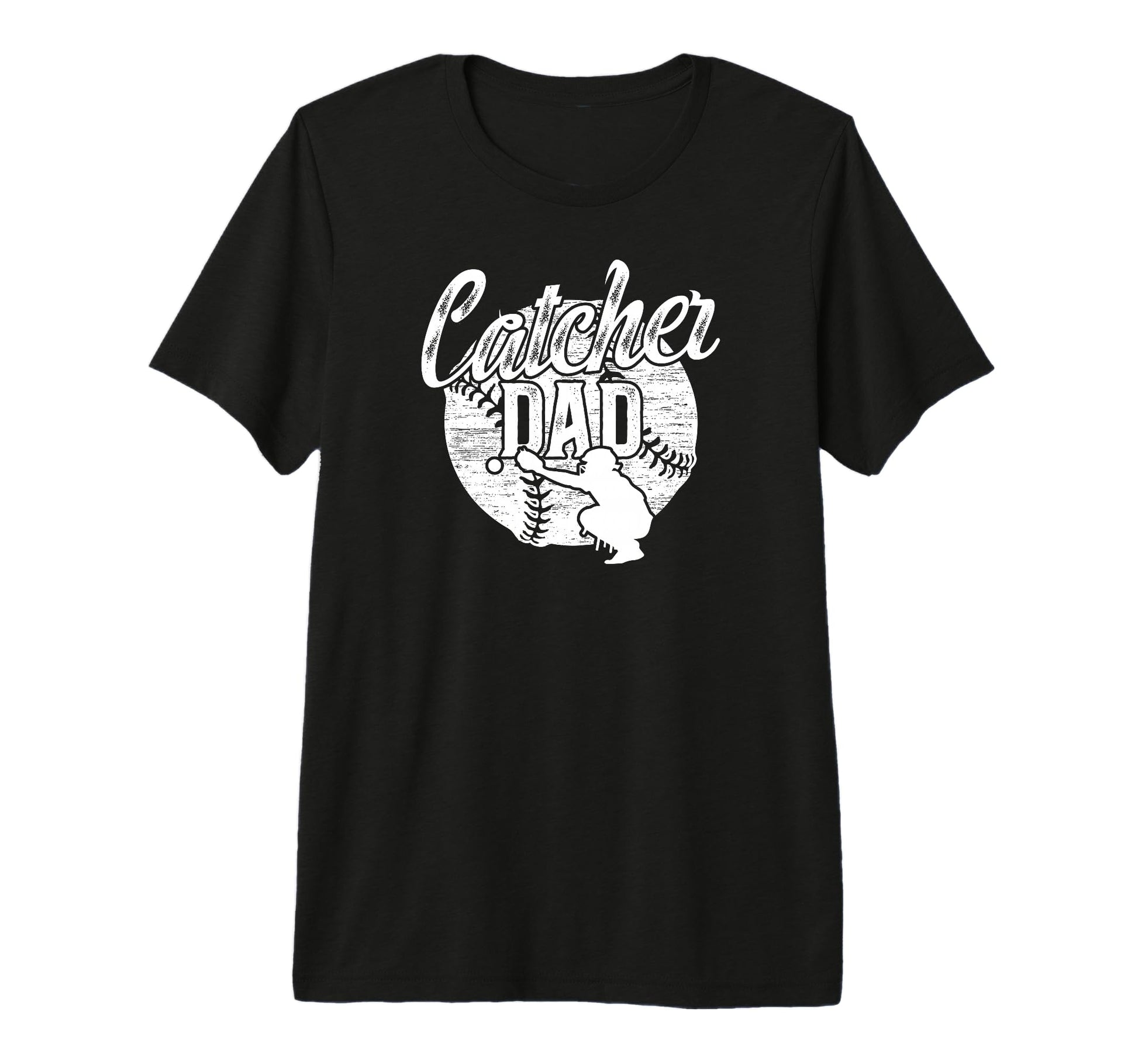 Mens Baseball Catcher Dad Proud T-Shirt - Custom Art Print for Adults - T-Shirt, Sweatshirt, Hoodie