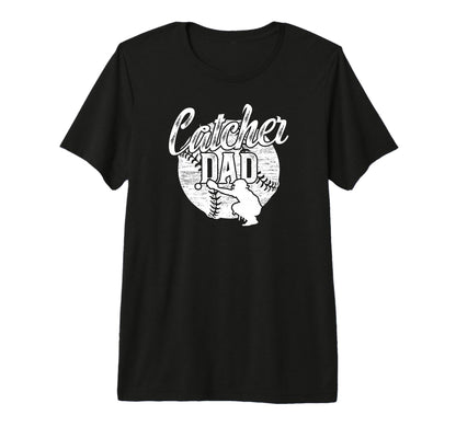 Mens Baseball Catcher Dad Proud T-Shirt - Custom Art Print for Adults - T-Shirt, Sweatshirt, Hoodie