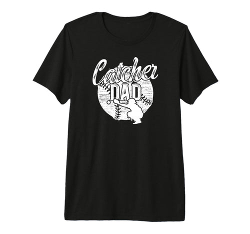 Mens Baseball Catcher Dad Proud T-Shirt - Custom Art Print for Adults - T-Shirt, Sweatshirt, Hoodie