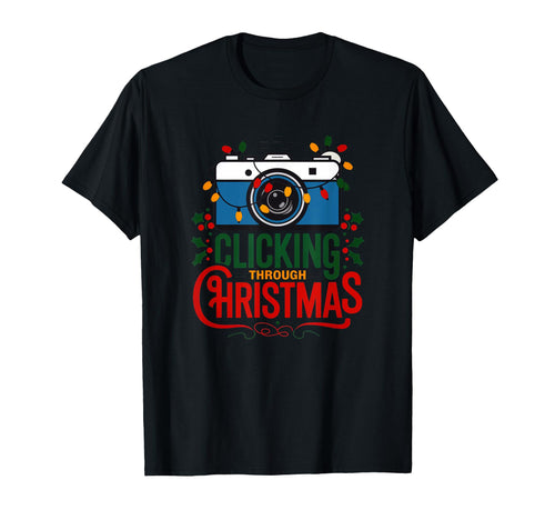 Clicking Through Camera Holiday Light T-Shirt - Custom Art Print Men Women - T-Shirt, Sweatshirt, Hoodie