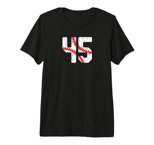 Baseball Player Jersey Number 45 45 T-Shirt - Fun Novelty Design Men Women - T-Shirt, Sweatshirt, Hoodie