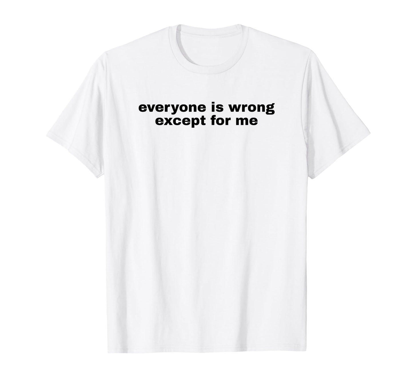 Everyone Is Wrong Except Me Funny Y2K T-Shirt - Novelty Apparel for Adults - T-Shirt, Sweatshirt, Hoodie