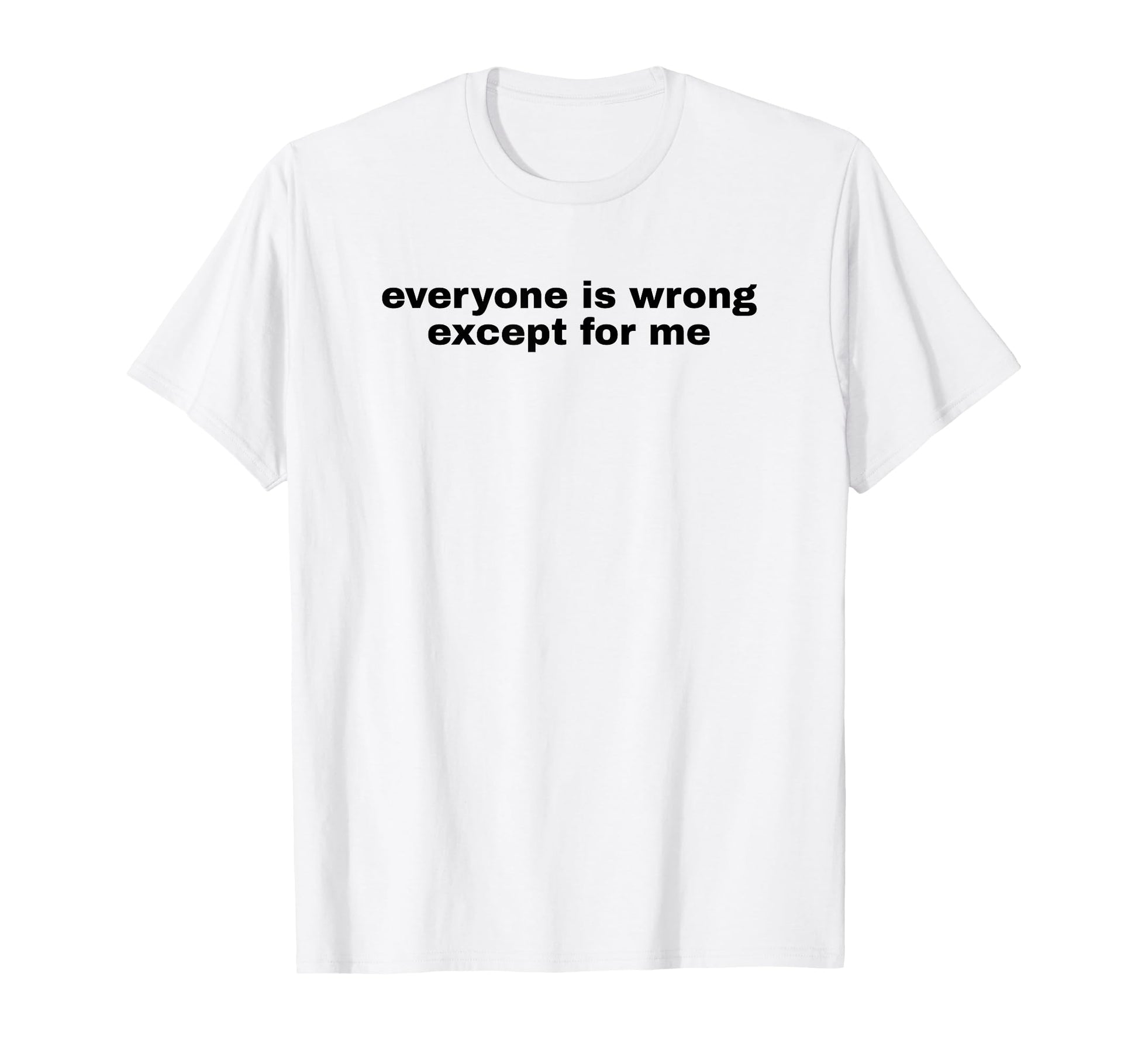 Everyone Is Wrong Except Me Funny Y2K T-Shirt - Novelty Apparel for Adults - T-Shirt, Sweatshirt, Hoodie