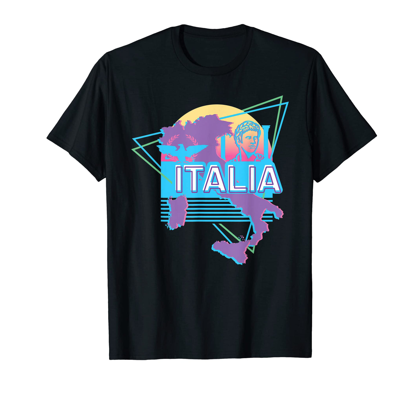 Aesthetic Italy Vaporwave Italian Map T-Shirt - Trendy Graphic for Adults - T-Shirt, Sweatshirt, Hoodie