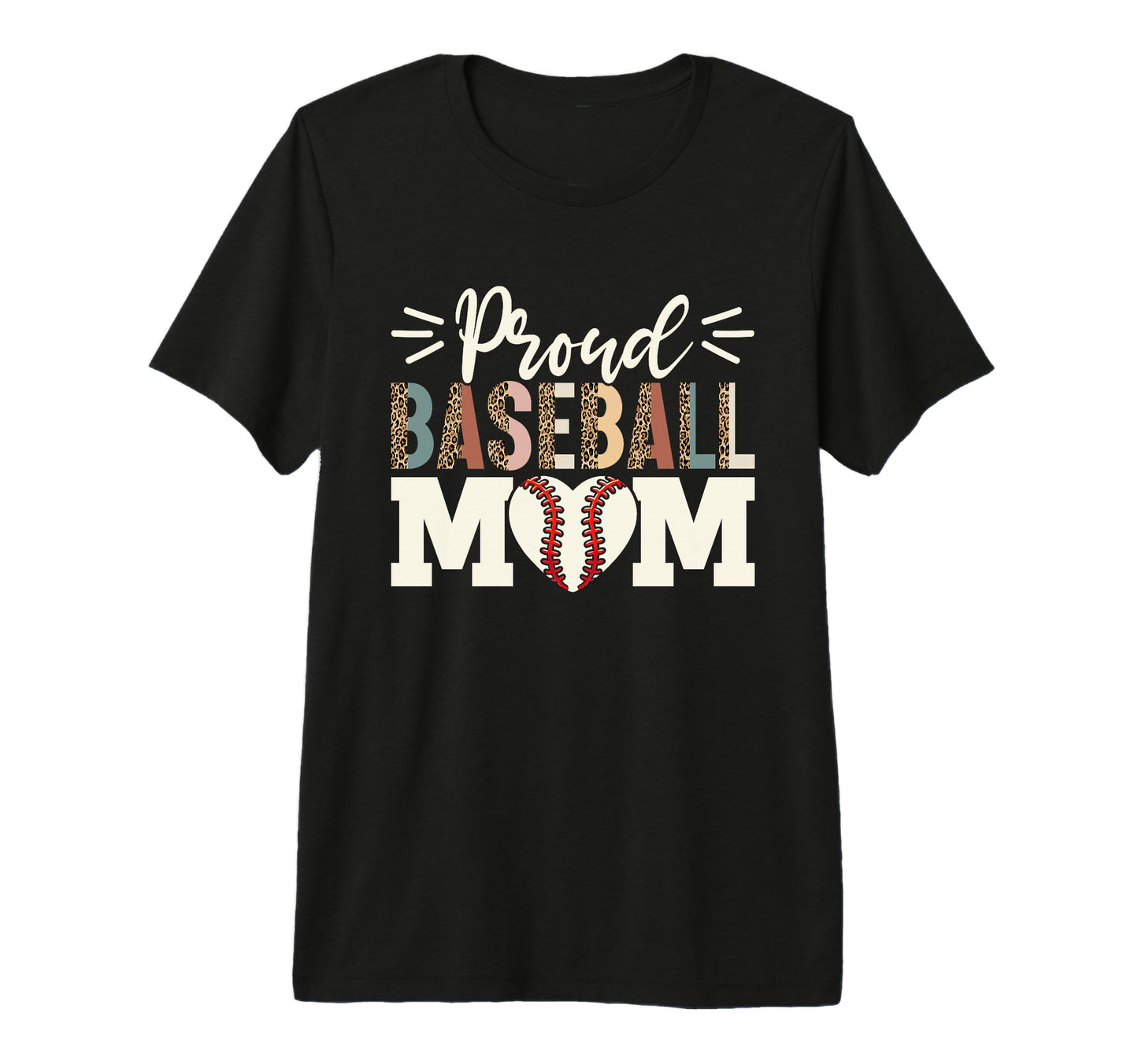 Proud Baseball Mom Baseball Mother Game T-Shirt - Graphic Print for Adults - T-Shirt, Sweatshirt, Hoodie