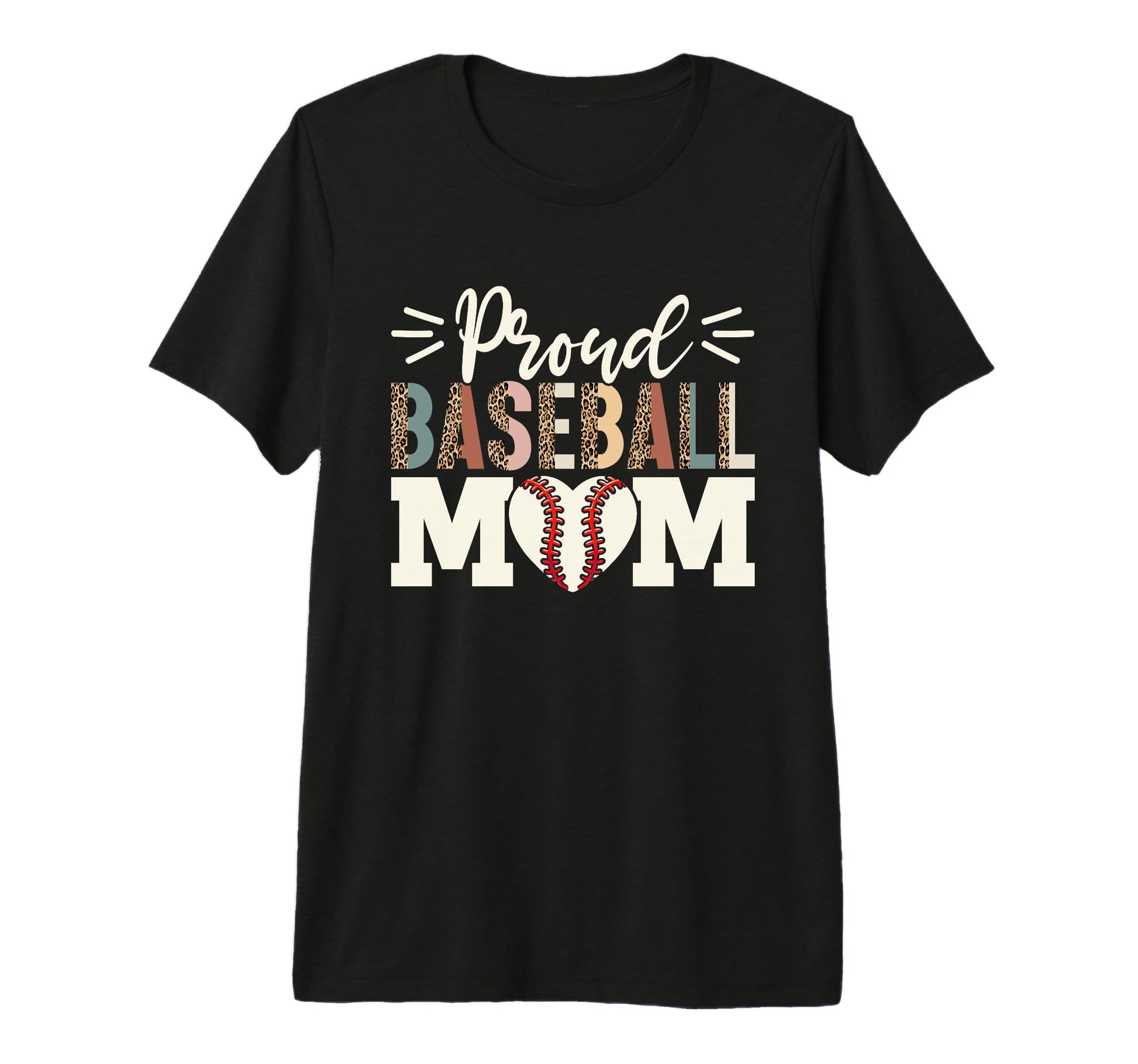 Proud Baseball Mom Baseball Mother Game T-Shirt - Graphic Print for Adults - T-Shirt, Sweatshirt, Hoodie