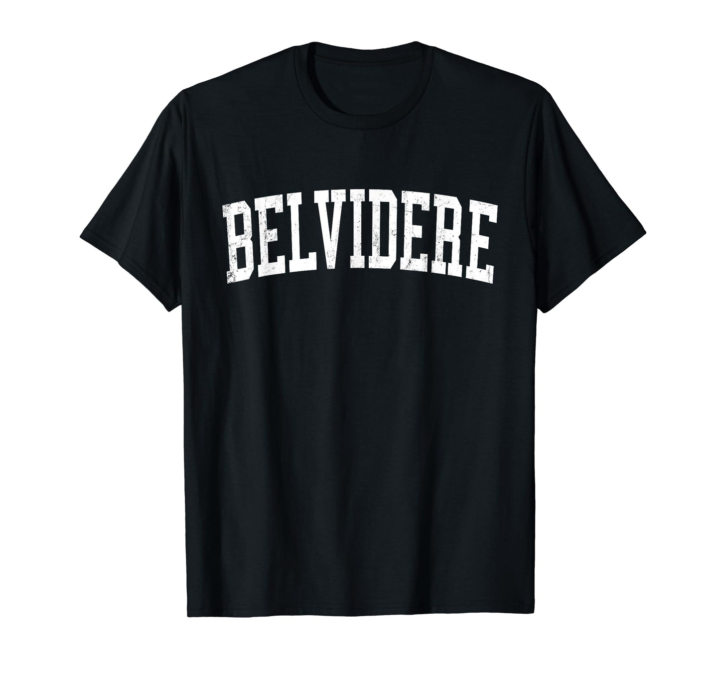 Belvidere Il Distressed White Varsity T-Shirt - Novelty Apparel Men Women - T-Shirt, Sweatshirt, Hoodie