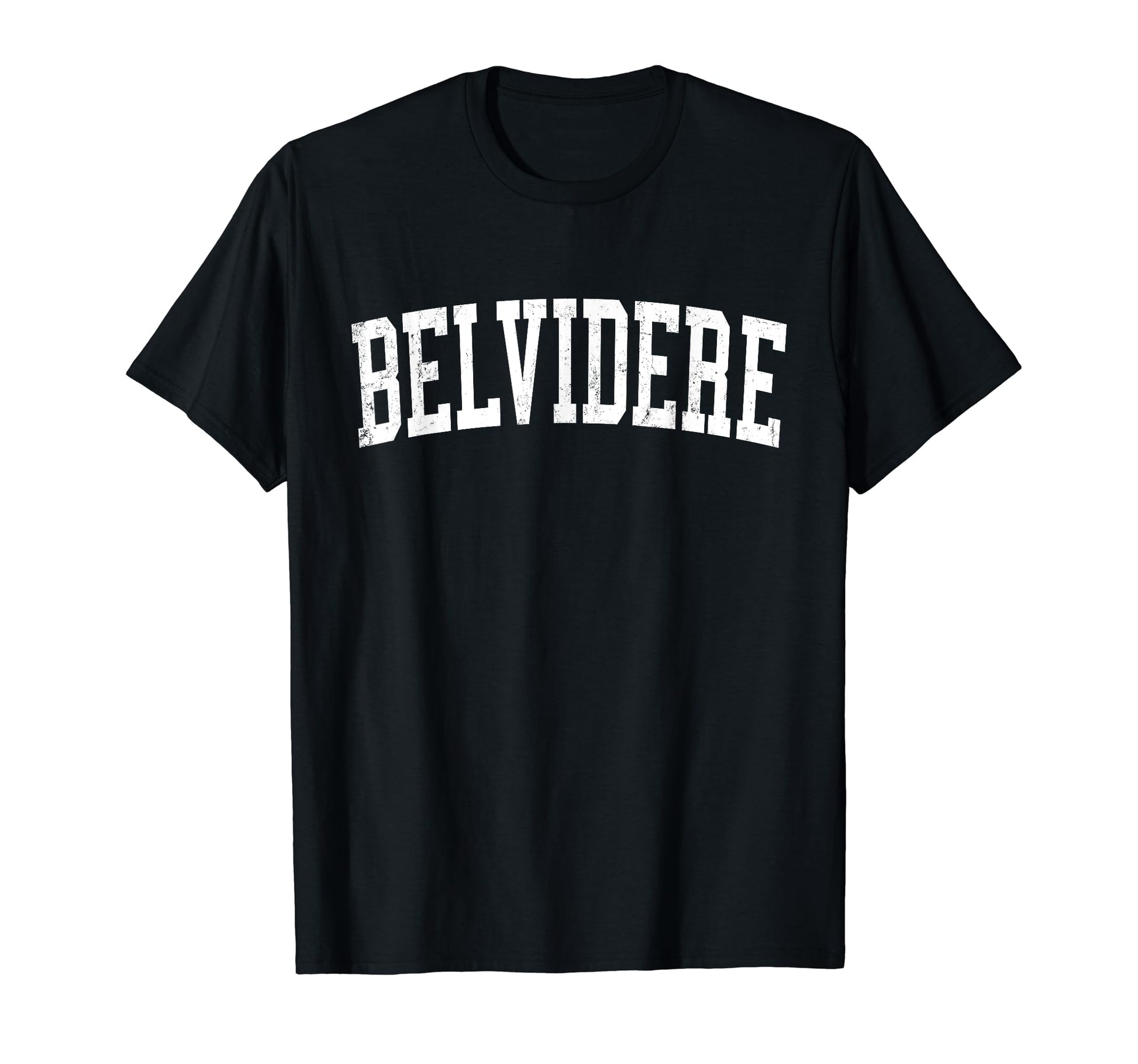 Belvidere Il Distressed White Varsity T-Shirt - Novelty Apparel Men Women - T-Shirt, Sweatshirt, Hoodie