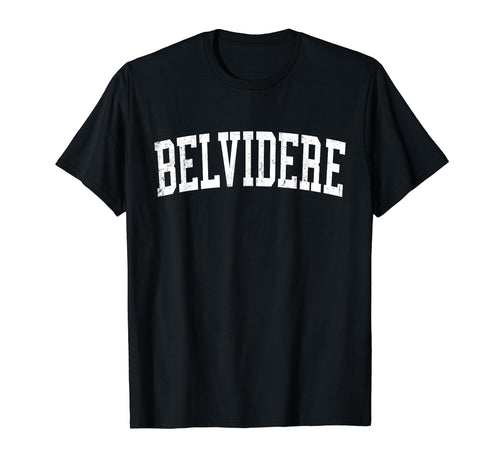 Belvidere Il Distressed White Varsity T-Shirt - Novelty Apparel Men Women - T-Shirt, Sweatshirt, Hoodie