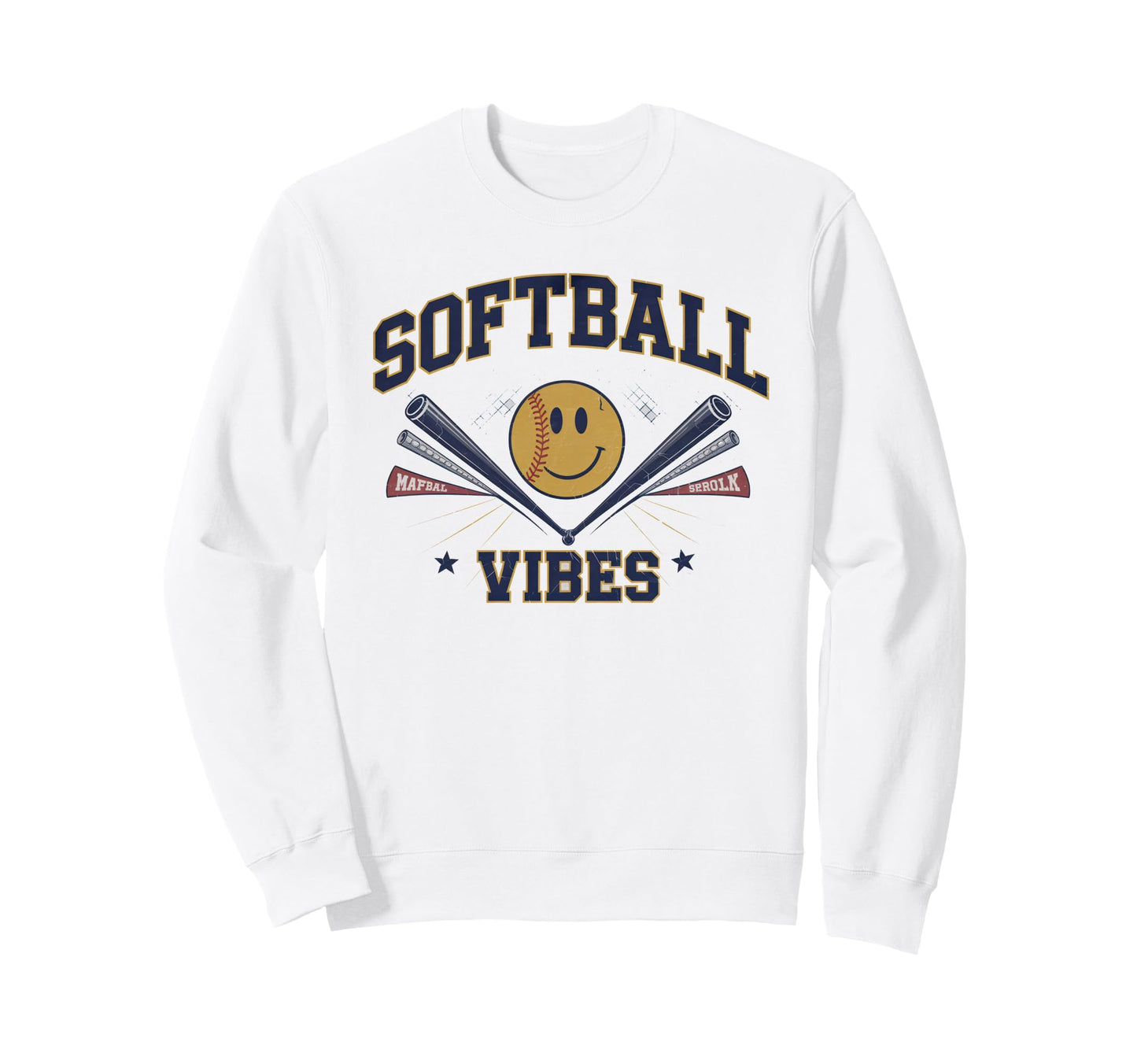 Softball Vibes Groovy Game Day Sweatshirt - Graphic Print Unisex - T-Shirt, Sweatshirt, Hoodie
