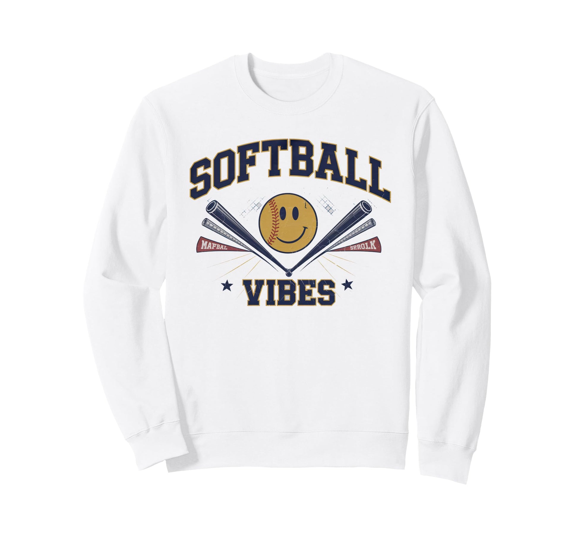Softball Vibes Groovy Game Day Sweatshirt - Graphic Print Unisex - T-Shirt, Sweatshirt, Hoodie