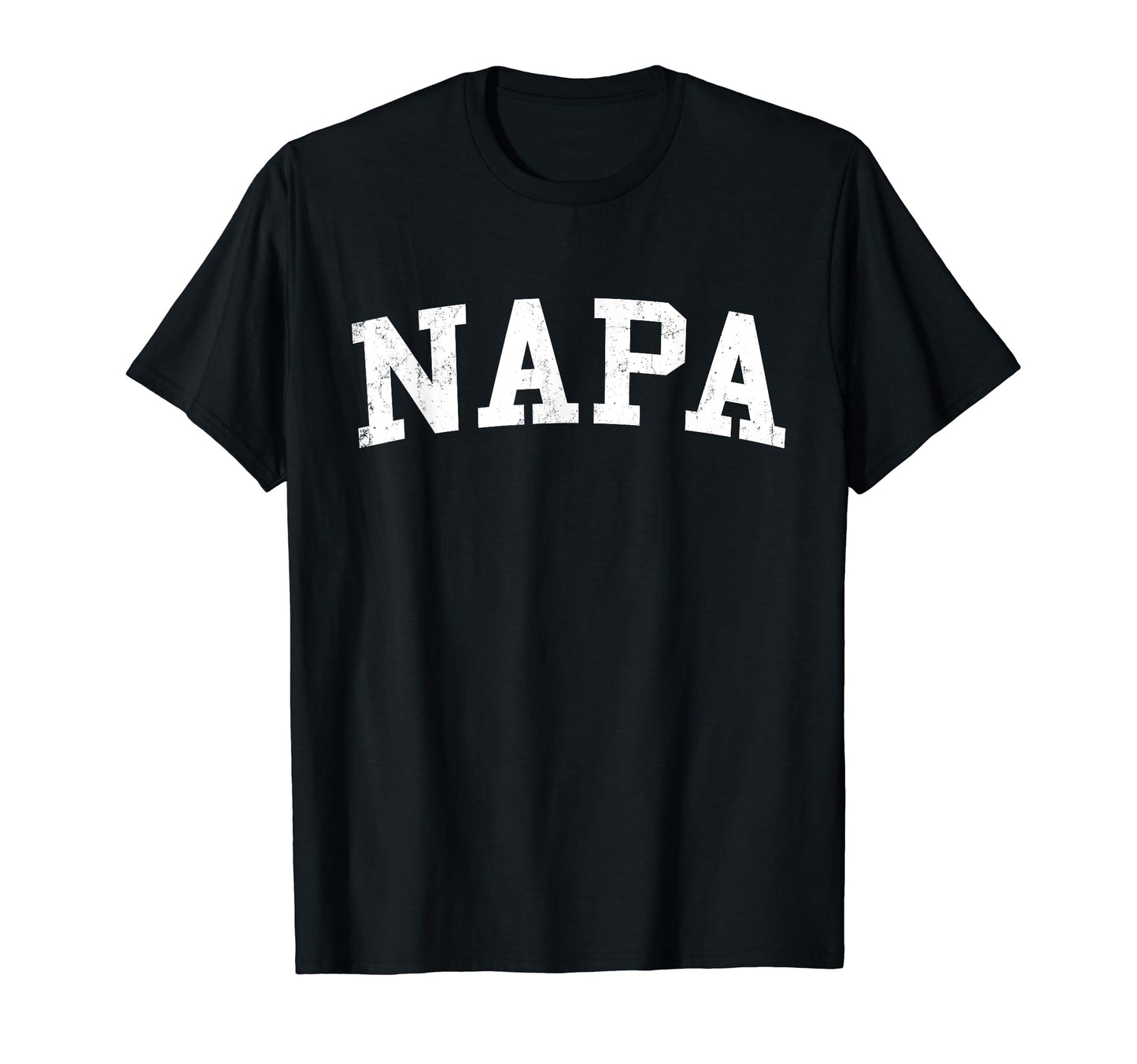 Napa Ca Distressed White Varsity T-Shirt - Casual Everyday Wear Unisex - T-Shirt, Sweatshirt, Hoodie