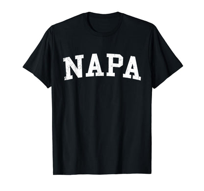 Napa Ca Distressed White Varsity T-Shirt - Casual Everyday Wear Unisex - T-Shirt, Sweatshirt, Hoodie
