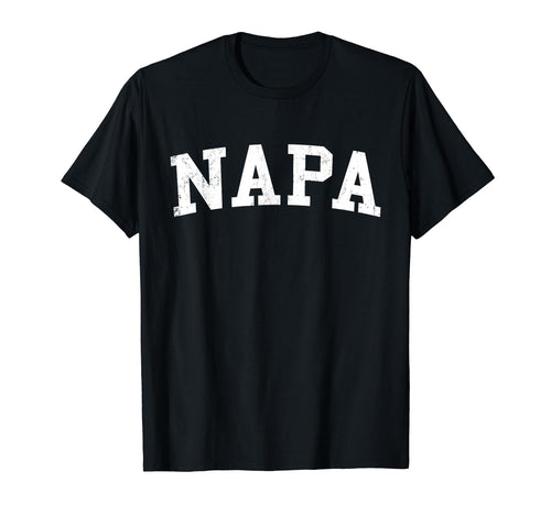 Napa Ca Distressed White Varsity T-Shirt - Casual Everyday Wear Unisex - T-Shirt, Sweatshirt, Hoodie