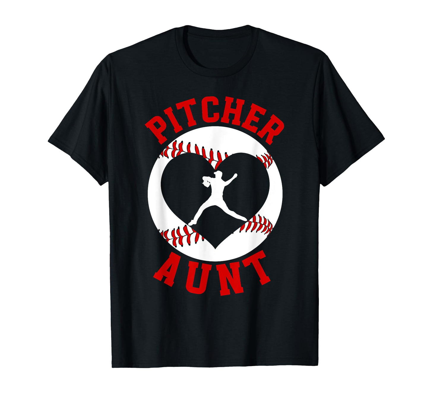 Baseball Pitcher Aunt Baseball T-Shirt - Minimalist Print for Adults - T-Shirt, Sweatshirt, Hoodie