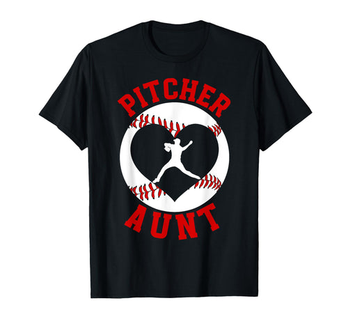 Baseball Pitcher Aunt Baseball T-Shirt - Minimalist Print for Adults - T-Shirt, Sweatshirt, Hoodie