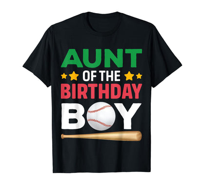 Aunt Birthday Baseball Bday Party T-Shirt - Minimalist Print Men Women - T-Shirt, Sweatshirt, Hoodie