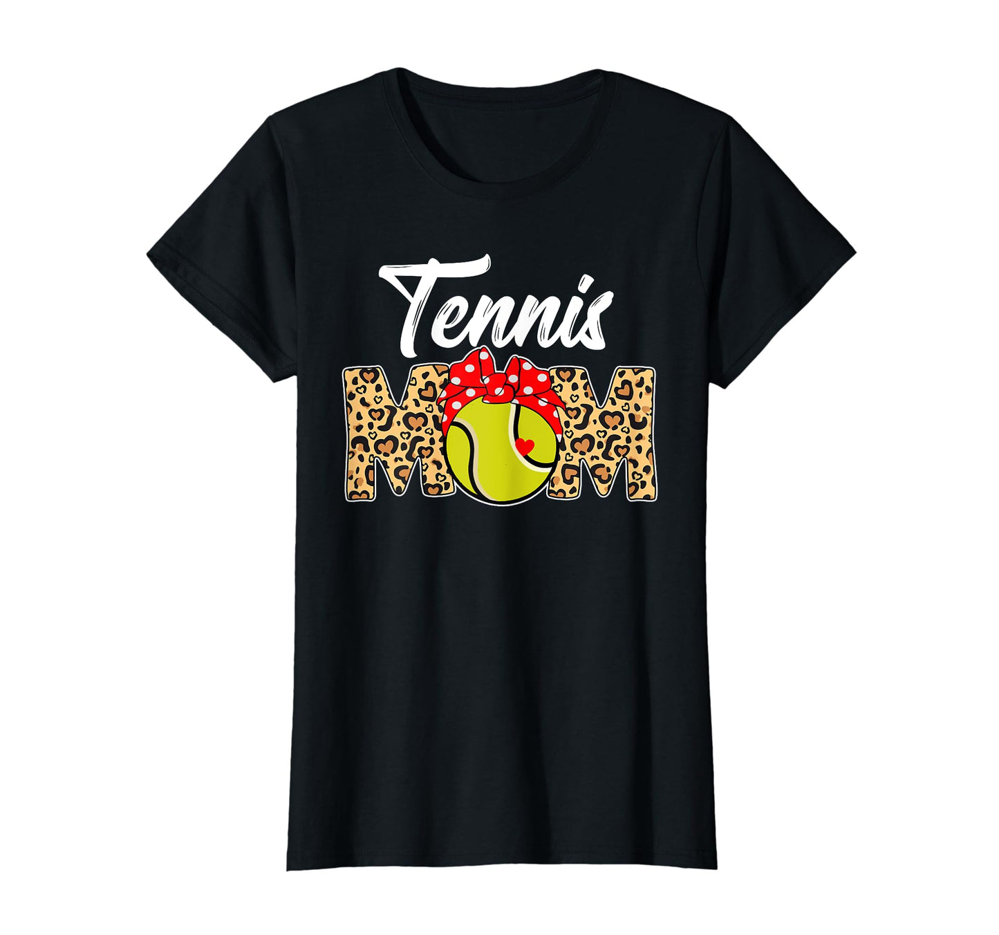 Tennis Mom Leopard Messy Bun Game T-Shirt - Aesthetic Graphic for Adults - T-Shirt, Sweatshirt, Hoodie