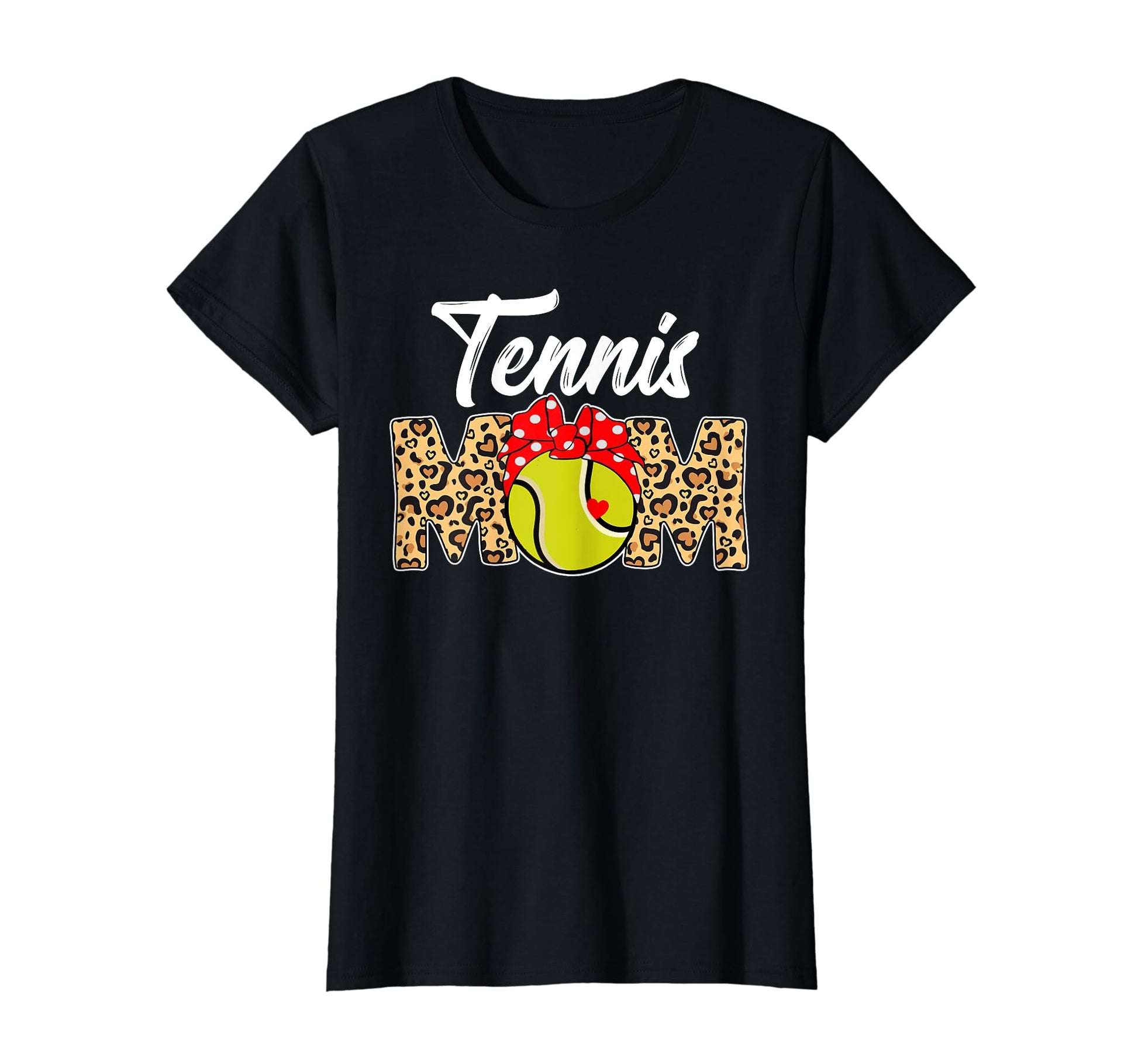 Tennis Mom Leopard Messy Bun Game T-Shirt - Aesthetic Graphic for Adults - T-Shirt, Sweatshirt, Hoodie