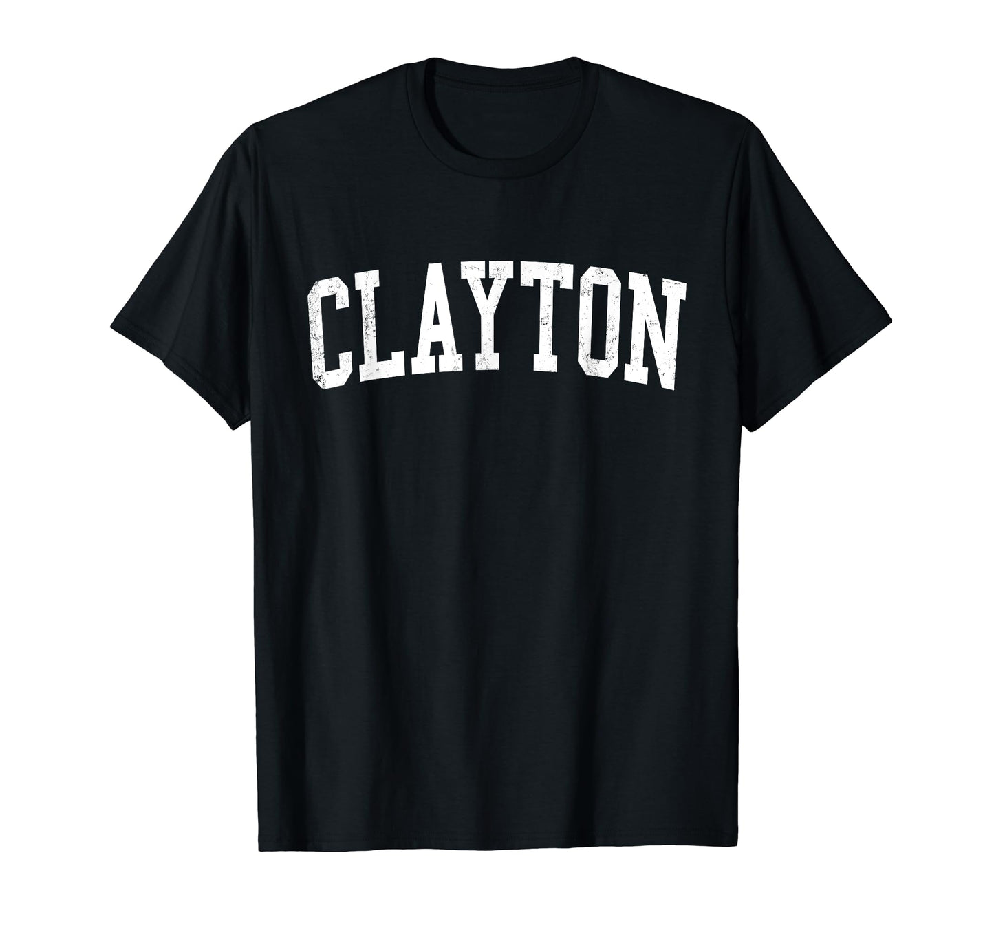 Clayton Mo Distressed White Varsity T-Shirt - Novelty Apparel Unisex - T-Shirt, Sweatshirt, Hoodie