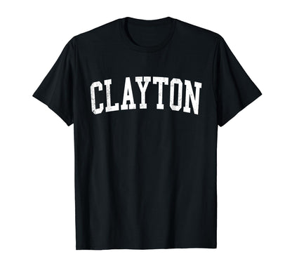 Clayton Mo Distressed White Varsity T-Shirt - Novelty Apparel Unisex - T-Shirt, Sweatshirt, Hoodie