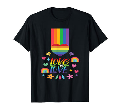 Pride Day Lgbt Rainbow Lovers T-Shirt - Minimalist Print Men Women - T-Shirt, Sweatshirt, Hoodie