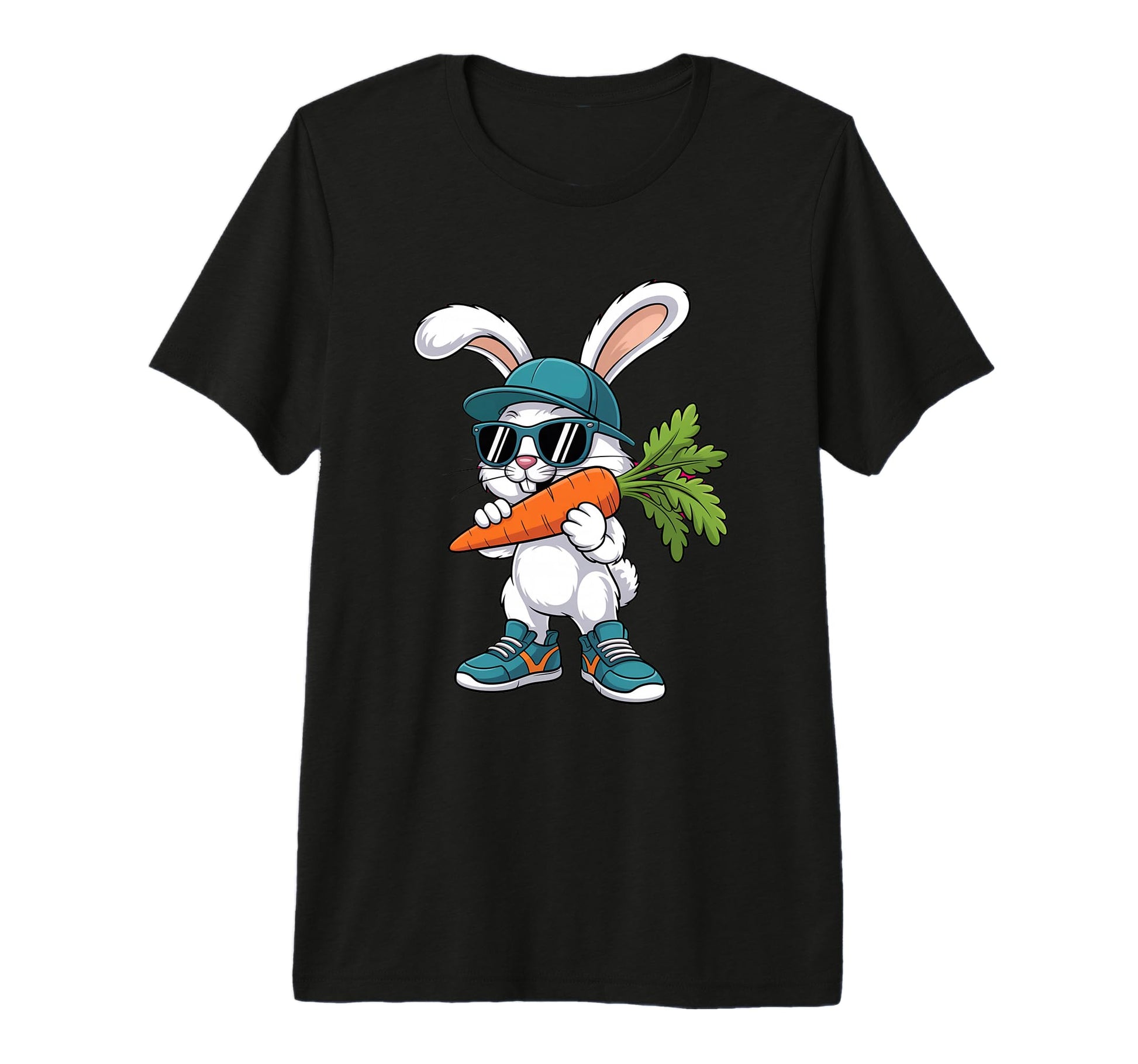 Easter Bunny Sunglasses Carrot T-Shirt - Custom Art Print Unisex - T-Shirt, Sweatshirt, Hoodie