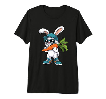 Easter Bunny Sunglasses Carrot T-Shirt - Custom Art Print Unisex - T-Shirt, Sweatshirt, Hoodie