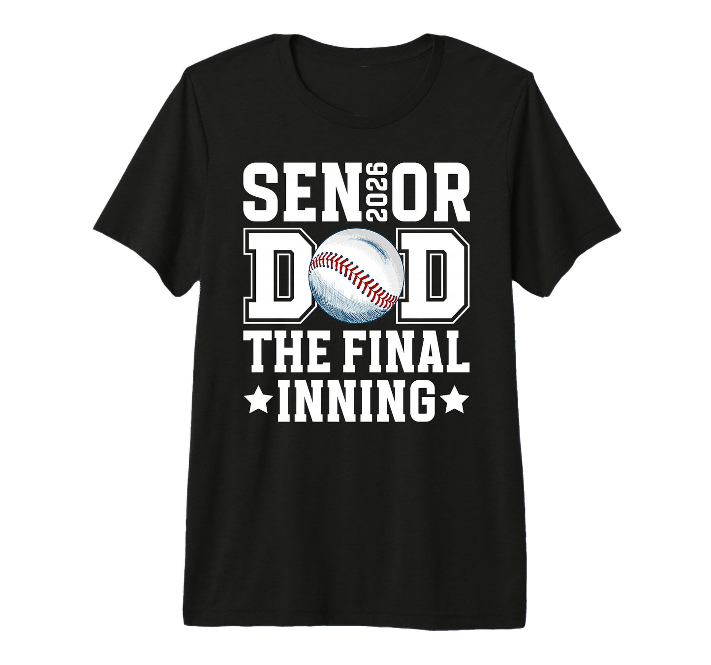Mens Baseball Senior Dad 2026 Proud T-Shirt - Custom Art Print Men Women - T-Shirt, Sweatshirt, Hoodie