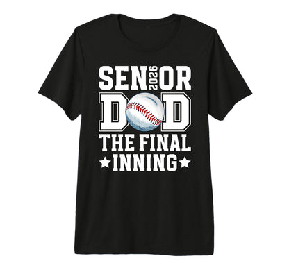 Mens Baseball Senior Dad 2026 Proud T-Shirt - Custom Art Print Men Women - T-Shirt, Sweatshirt, Hoodie