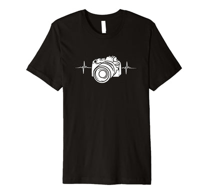 Camera Heartbeat Dslr Digital Camera T-Shirt - Graphic Print for Adults - T-Shirt, Sweatshirt, Hoodie