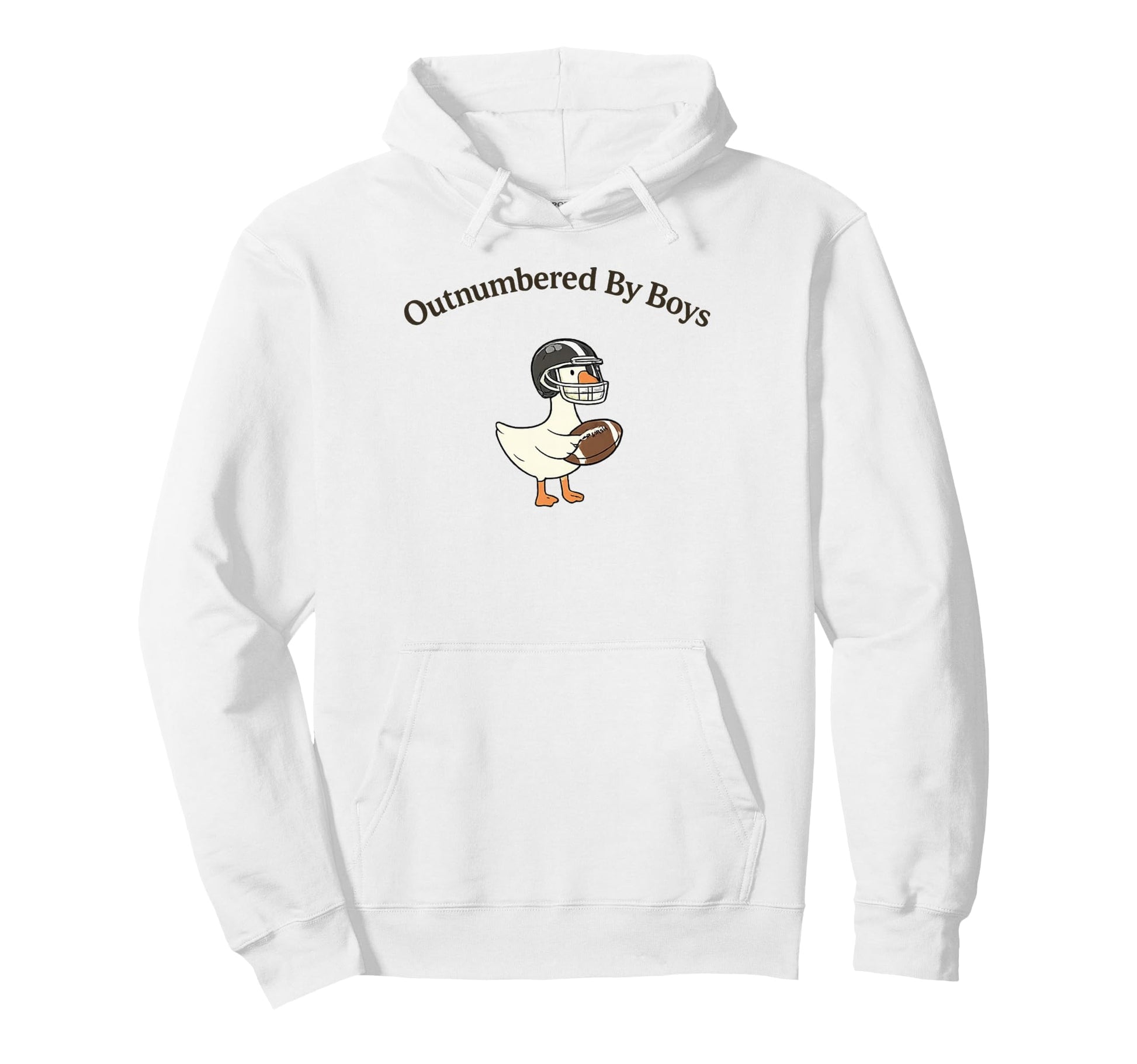 Outnumbered Football Dad Funny Family Life Hoodie - Graphic Print Men Women - T-Shirt, Sweatshirt, Hoodie