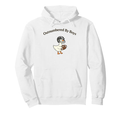 Outnumbered Football Dad Funny Family Life Hoodie - Graphic Print Men Women - T-Shirt, Sweatshirt, Hoodie
