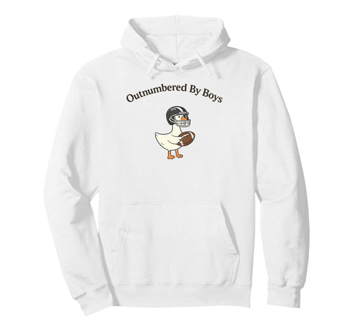 Outnumbered Football Dad Funny Family Life Hoodie - Graphic Print Men Women - T-Shirt, Sweatshirt, Hoodie