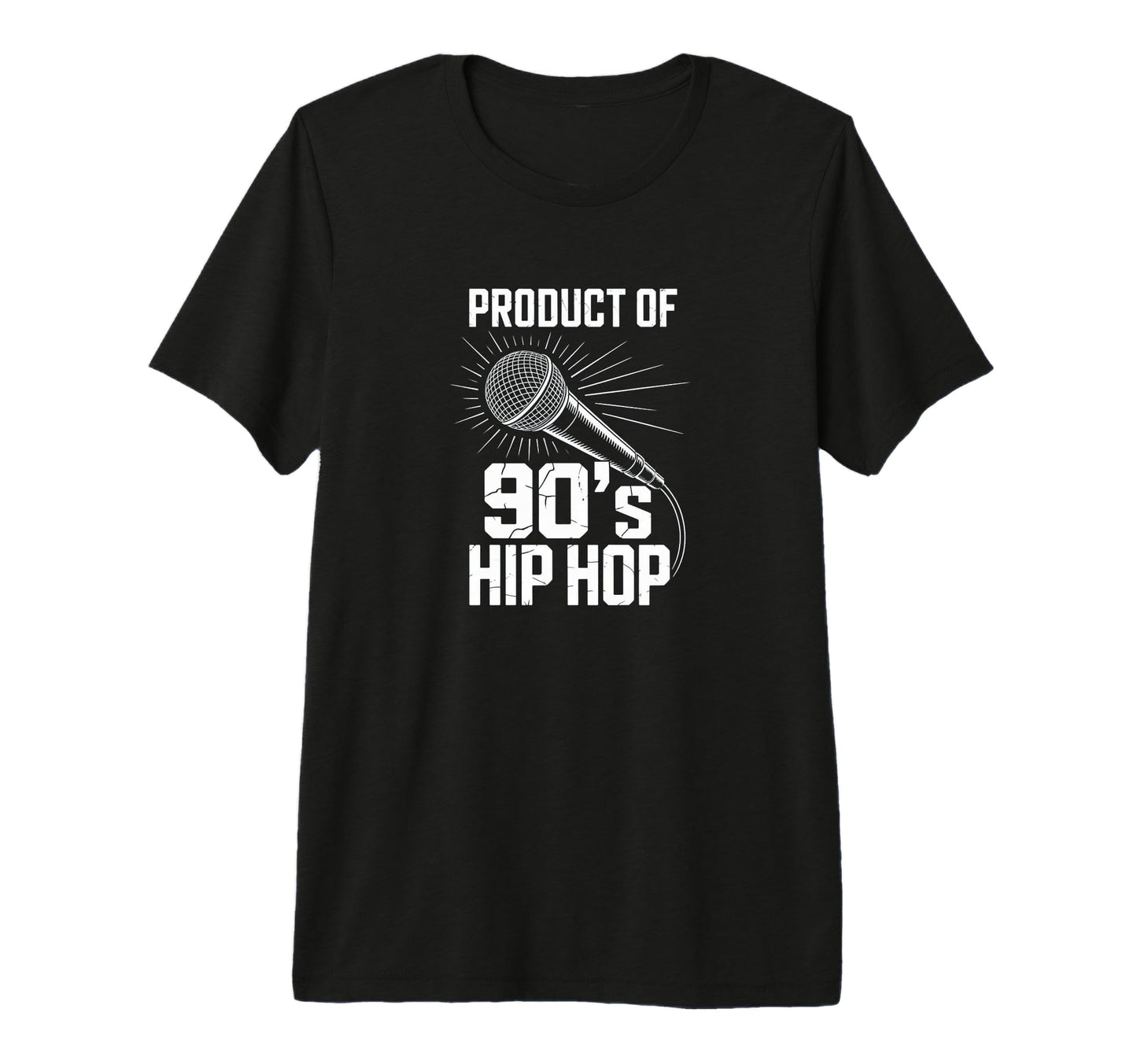 Product 90S Hip Hop Music Microphone Fan T-Shirt - Minimalist Print Unisex - T-Shirt, Sweatshirt, Hoodie